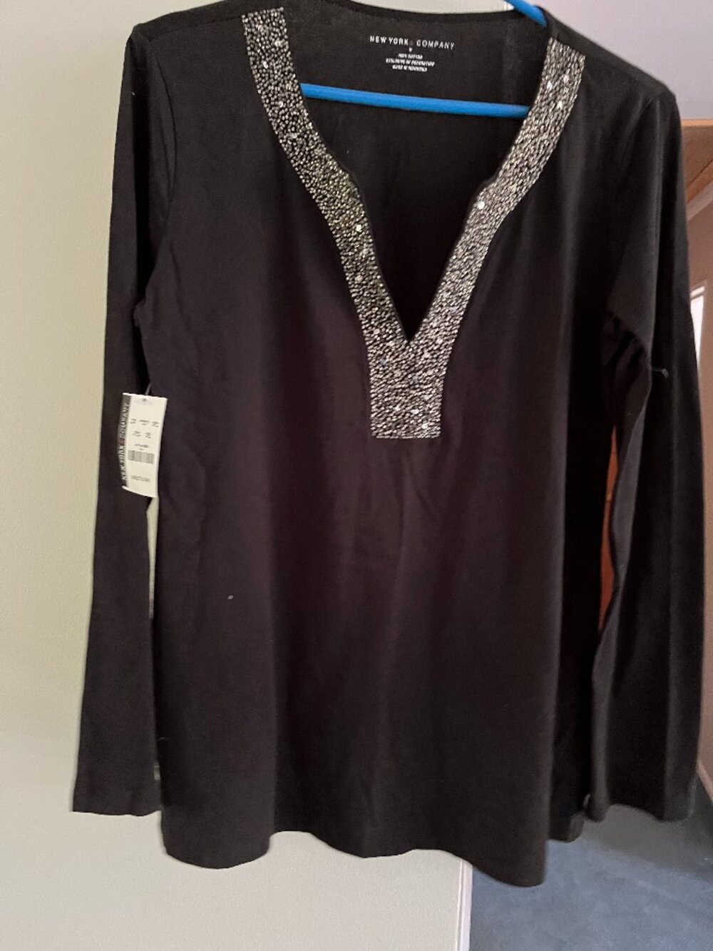 New York and Company Beaded Long-sleeved Tunic